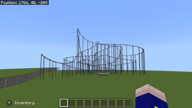 I tried making a rollercoaster from an elytra flight path.