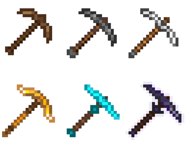 I redesigned the Minecraft Pickaxes