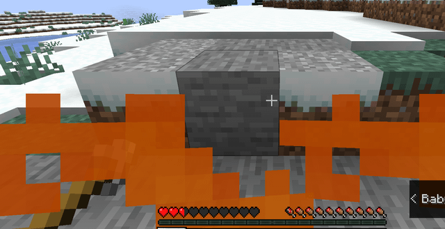 I found snowless snow in survival (ignore that I'm on fire)