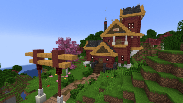 I did a japanese inspired house with the new mangrove wood