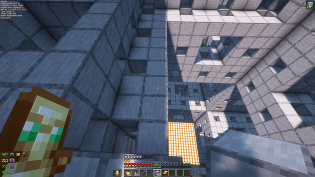 Just finished the first layer of my menger sponge - 512k blocks down, 2.7M to go.