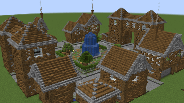 I made a medieval town centre