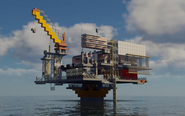 Im building an off-shore rig on top of a guardian farm to be use as a storage system on my survival server.