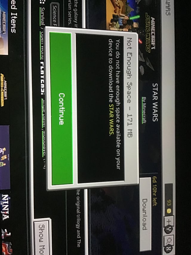 I have 100GB of space…why can’t I download this?