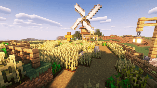 I built a windmill to cover up my iron farm.