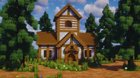 Fully decorated medieval survival house