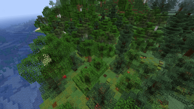 I love making custom biomes even if they are sometimes more about subtle changes in tones and textures - here is my lush woodlands biome in my SSP world.