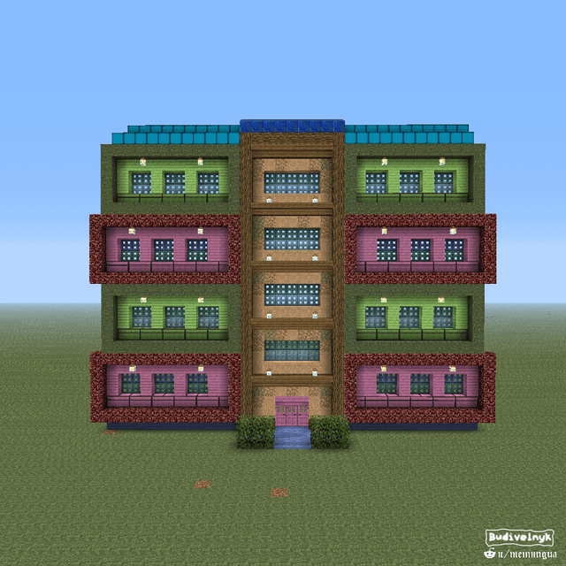 Some urban building (Mod: BetterThanAdventure, beta 1.7.3)