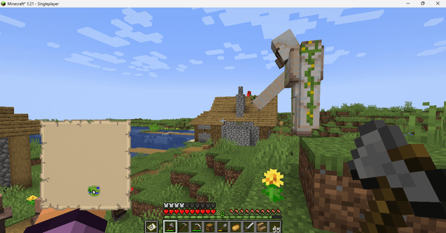 I havent seen an Iron golem holding a poppy in years