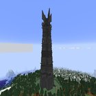 I built Orthanc tower of Isengard in my survival world, it goes all the way up to build limit