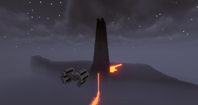 I made Vader’s castle on mustafar, hope you guys like it!