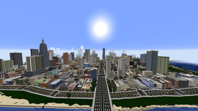 Just about finished the Downtown region in my city. It covers 210 city blocks and has around 1,800 buildings