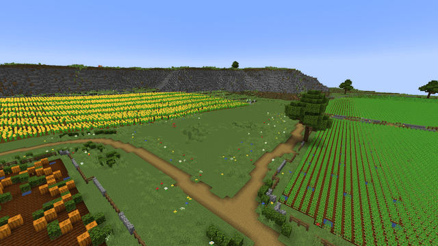 Just a landscape of crop fields in my medieval build