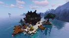 Just finished the exteriors of my first 1.18 SSP build! This is spawn island and in the lore of my world is the home of the river master head of the Riparian Trade Guild and river of the Duke of Riparia. Part grand homestead, part customs house.