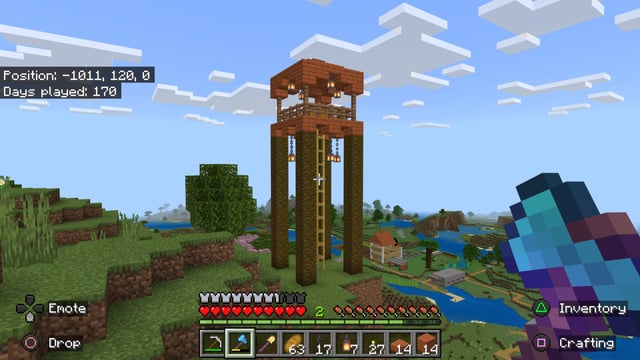 i tried building a watchtower to my survival world. how could i improve it?