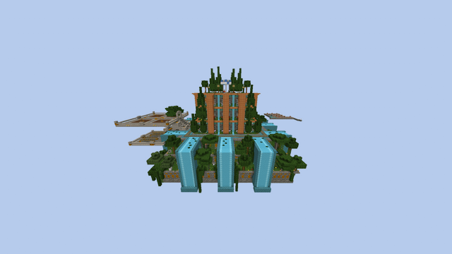 I built the Hanging Gardens of Babylon in Hypixel skyblock