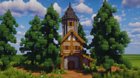 Fully decorated medieval survival house