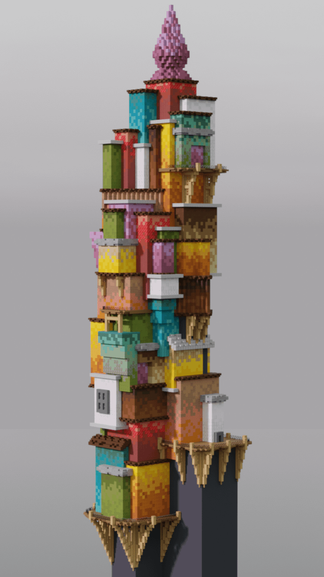 I made a tower Using mostly gradients