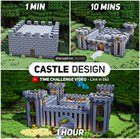 I tried to create a Castle in 1 minute, 10 minutes and 1 hour! (challenge video in comments)