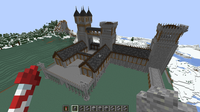 Small update on my gothic castle. Added gargoyles and textured the roof.