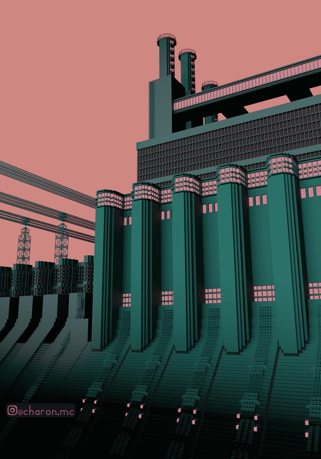 I made this render of my build of a concept power plant