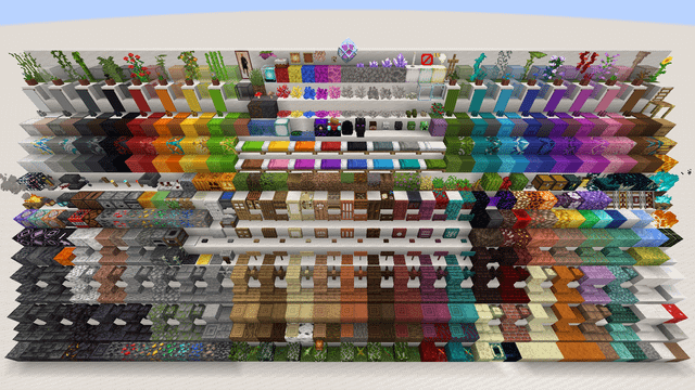 I'm not entirely sure why I did this, but here's a display of every block available in the game as of today's snapshot :)