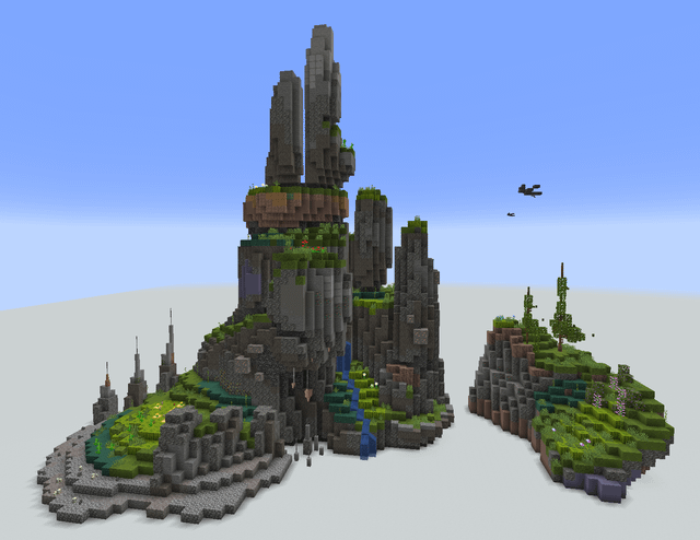 I tried to build some dark rocks