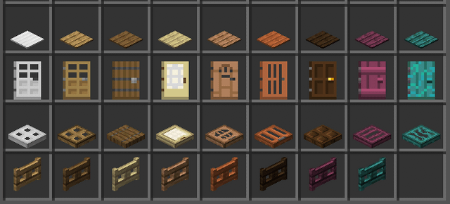 I just realized that the Redstone category of the Creative inventory would have perfectly organized pressure plates, doors, trapdoors, and fence gates by material type... But it's off by 1 item because iron fence gates don't exist in the game.