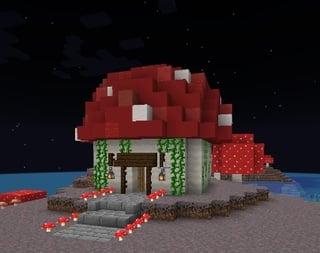 i did a quick build on a mushroom island i found! any feedback?