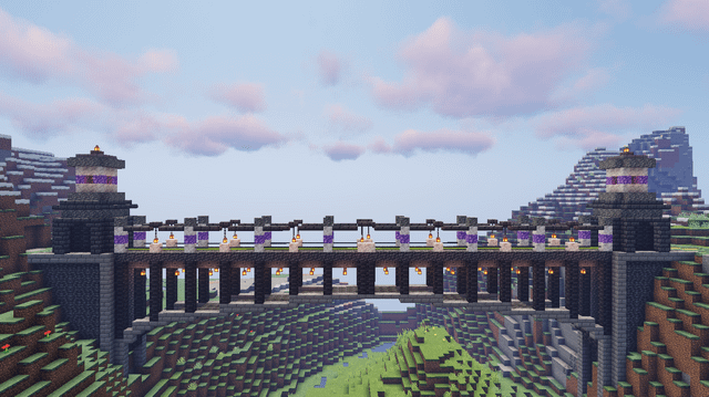 I built a bridge with 1.18 blocks in hardcore