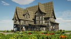 I made a medieval house from small blocks using the mod - Chisels and Bits