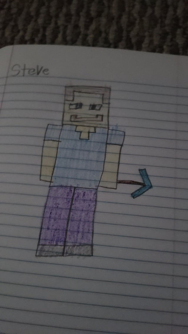 I drew Steve from minecraft