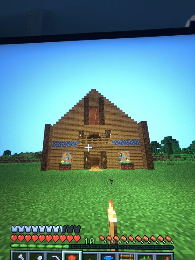 I spent 2 hours building this house, any suggestions on how to improve it