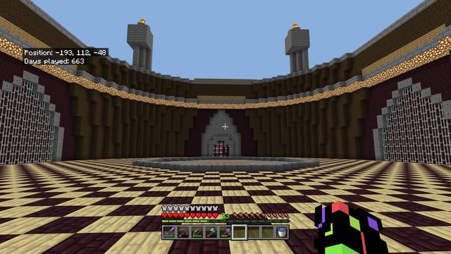 I recreated popularmmos arena in Minecraft