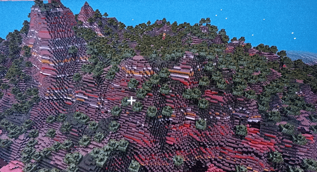 i found a massive mesa forest. pretty