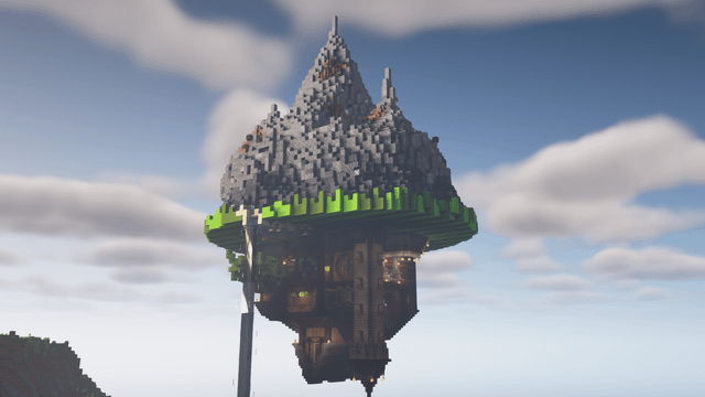 I built an upside down floating island on our SMP! what do you think?