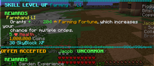 Who knew 6.1k Farming XP from a visitor could be the reason for an entire level prefix upgrade