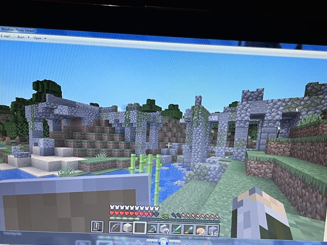 I built this ruined bridge for an abandoned city I build with a friend.