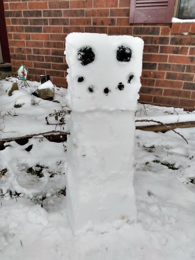 I made a Minecraft snow man