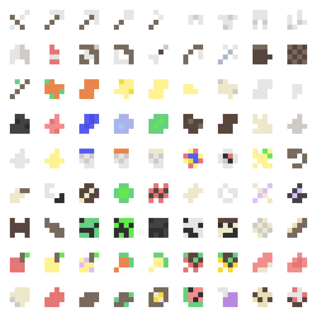 I created some 4x4 textures for minecraft