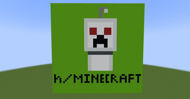 I built the r/Minecraft logo