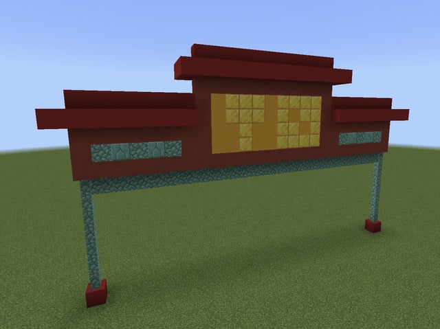 I made a Chinese archway for Lunar New Year (idk how to build one so)