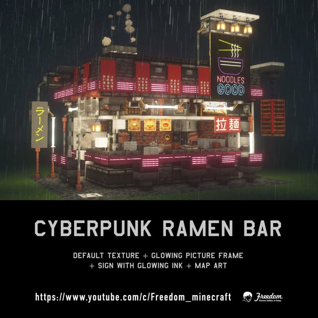 Cyberpunk ramen bar video