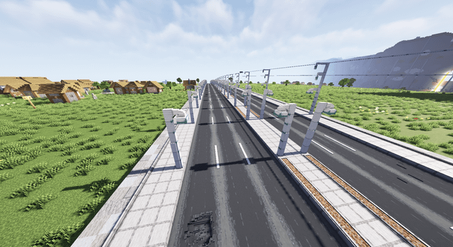 realistic american highway boulevard made with chisel and bits