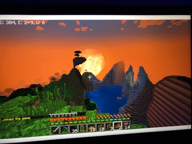 I made my friends face the sun in my texture pack