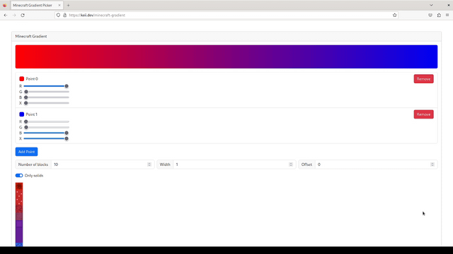 I made a simple blocks gradient creator for Minecraft builds