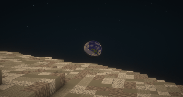 Earthrise in Minecraft