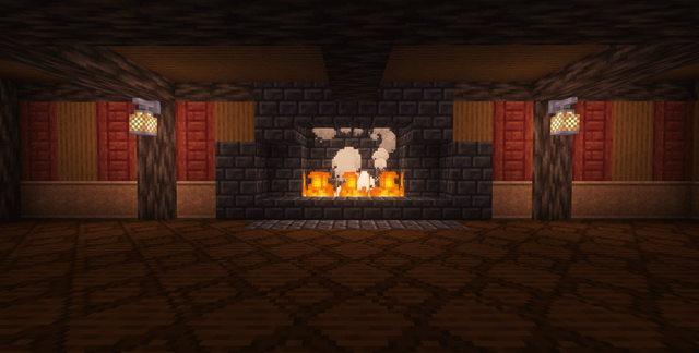 i nice lovely fireplace on my ATM8 creative world