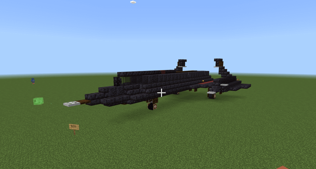 I made a nice looking SR-71 in minecraft