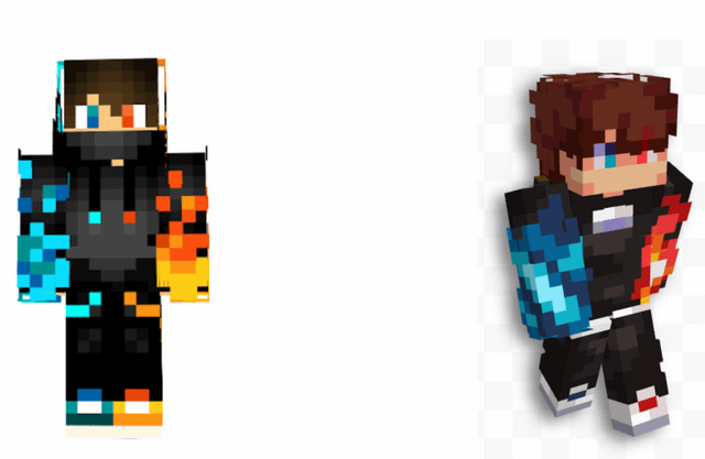 I remade the ice fire hands gamer kid skin from back in the day.